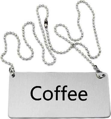 Omcan - Stainless Steel Chain 'Coffee' Sign, Pack of 60 - 80134