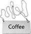 Omcan - Stainless Steel Chain 'Coffee' Sign, Pack of 60 - 80134