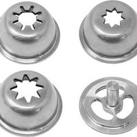 Omcan - Stainless Steel Churro Nozzles Attachment for Sausage Stuffer (Set of 4), Pack of 2 - 47701