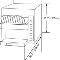 Omcan - Stainless Steel Conveyor Toaster with 10" Belt - 11385