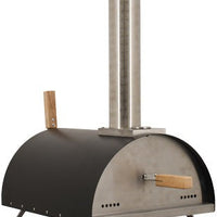 Omcan - Stainless Steel Countertop Wood Fired Pizza Oven with Black Cover - WO-CN-0018-B