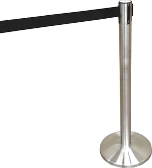 Omcan - Stainless Steel Crowd Control Stand with Retractable Belt Barrier, 2/cs - 30438