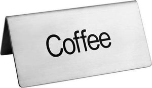 Omcan - Stainless Steel Free-Standing 'Coffee' Sign, 100/cs - 80139