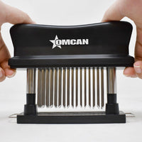 Omcan - Stainless Steel Manual Meat Tenderizer with 48 Needles, Pack of 4 - 47494