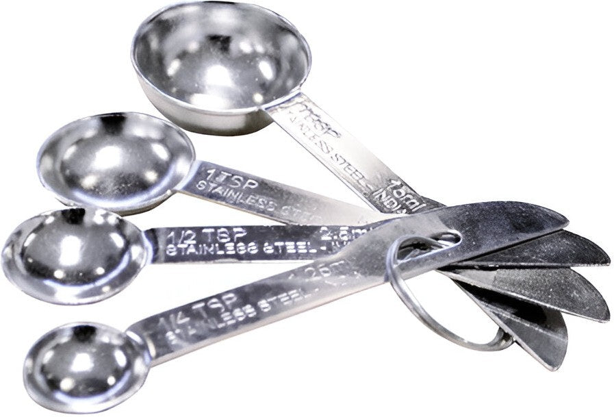 Omcan - Stainless Steel Measuring Spoon, Pack of 4 Pcs, Pack of 40 - 44451