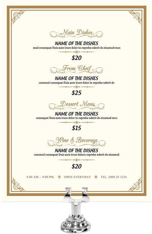 Omcan - Stainless Steel Menu Clip Holder With Thread Base, 12 Pc Pack, Pack of 36 Pack - 13711