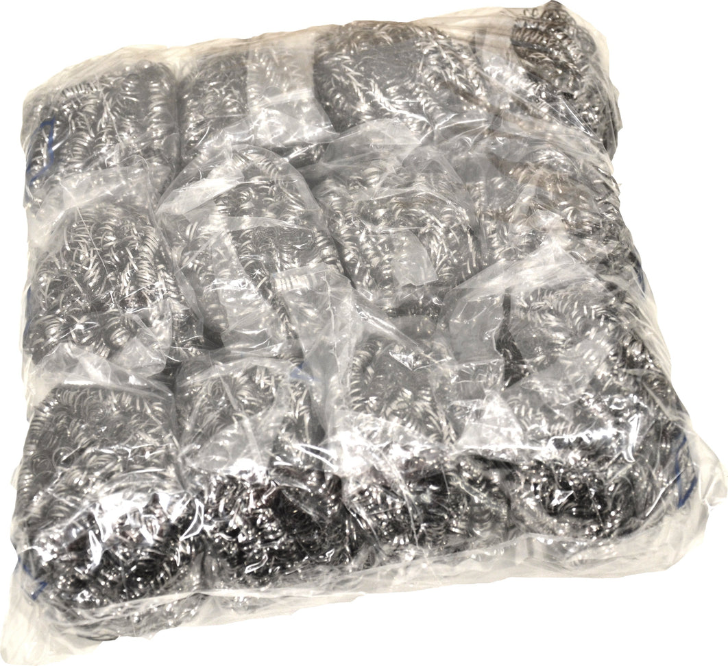 Omcan - Stainless Steel Scouring Pad, 24 Pcs/Pack, Pack of 8 - 10002