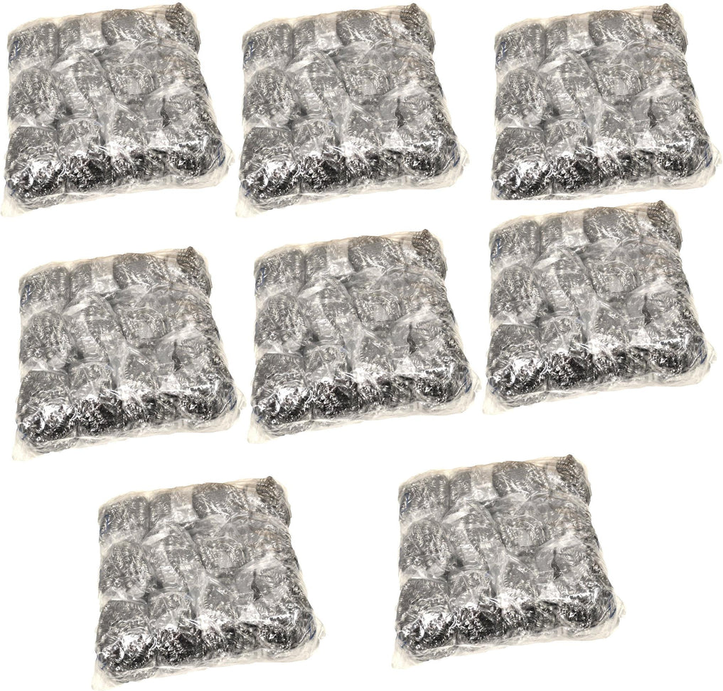 Omcan - Stainless Steel Scouring Pad, 24 Pcs/Pack, Pack of 8 - 10002