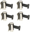 Omcan - Stainless Steel Wall-Mounted Crowd Control System with Retractable Belt Barrier, Pack of 4 - 41156