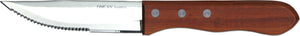 Omcan - Steak Knife with Pointed Tip & Wood Handle, 10/cs - 12791