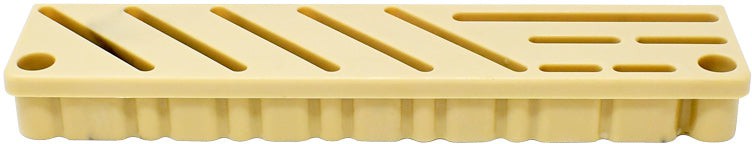 Omcan - Tan Plastic Insert For Small Stainless Steel Knife Rack, Pack of 10 - 12934