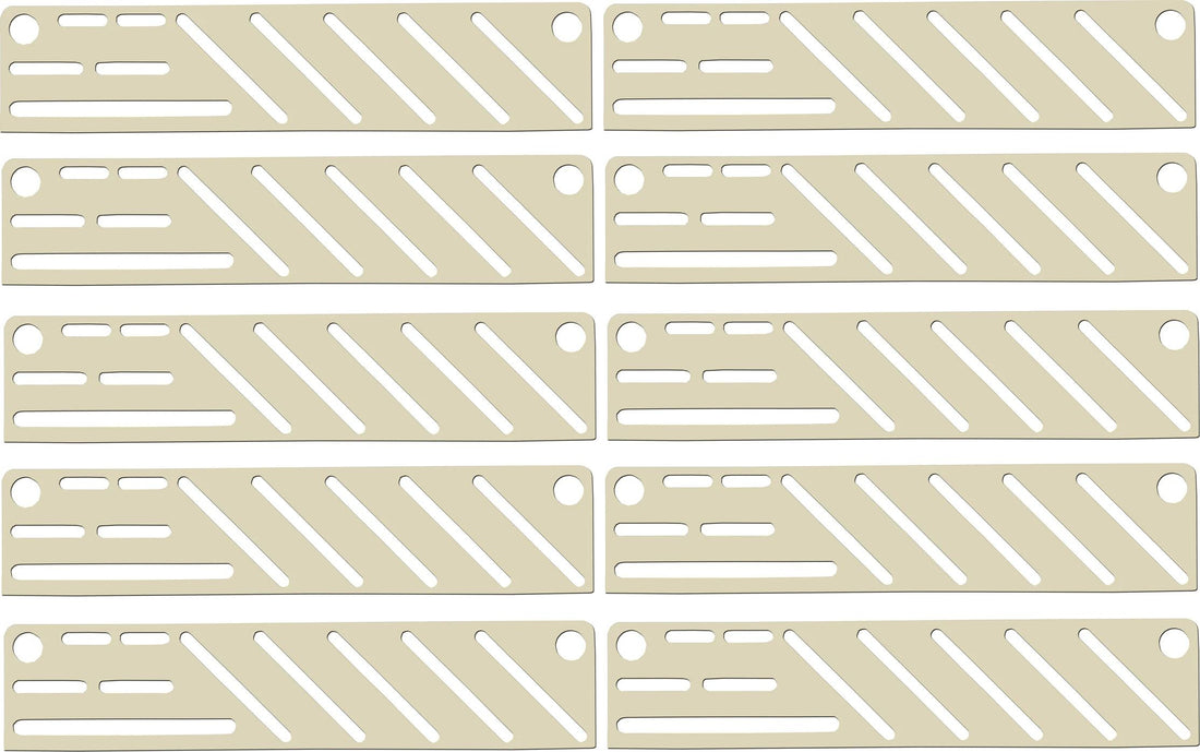 Omcan - Tan Plastic Insert For Small Stainless Steel Knife Rack, Pack of 10 - 12934