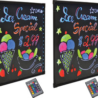 Omcan - Tempered Glass LED Illuminated Flash Board, Pack of 2 - 39859