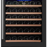 Omcan - Vinovero 23" Single Zone Wine Cooler with 51 Bottle Capacity and Black Full Glass Door - 48261