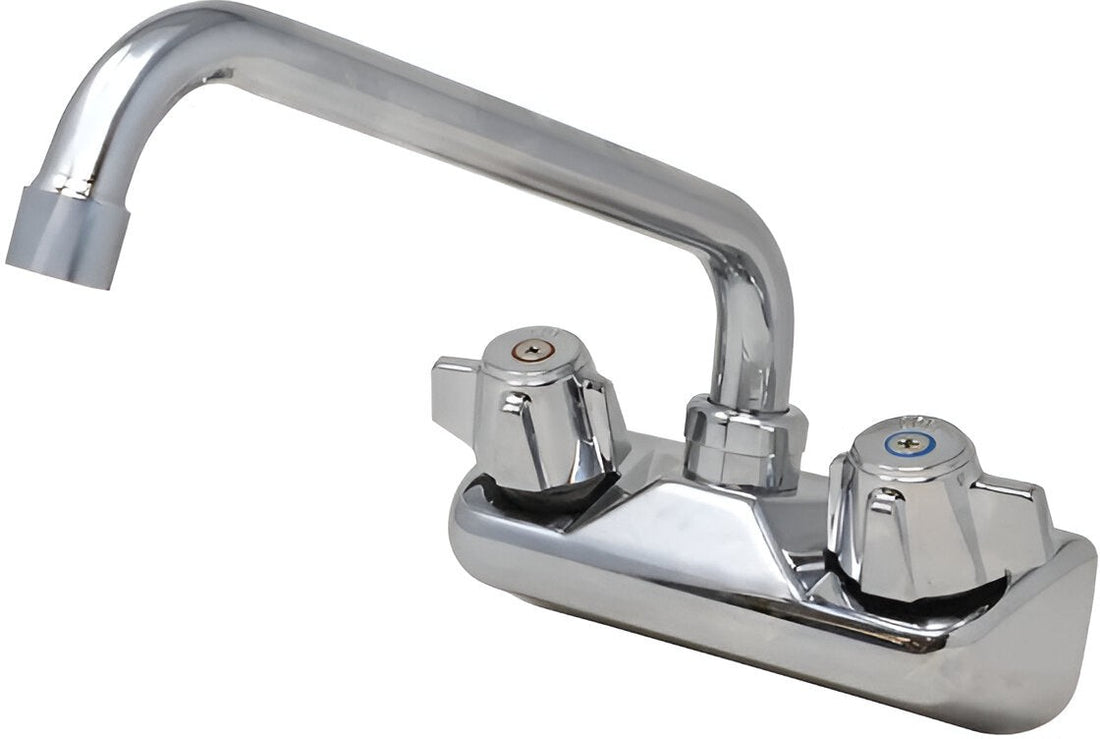 Omcan - Wall Mount Bar Sink Faucet with 10″ Swing Spout and 4″ Centers, Pack of 2 - 47821