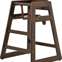 Omcan - Walnut Wood Commercial High Chair, Pack of 2 - 80611