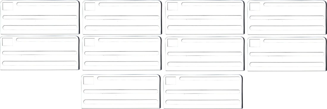 Omcan - White Plastic Insert For Extra Small Stainless Steel Knife Rack, Pack of 10 - 12923