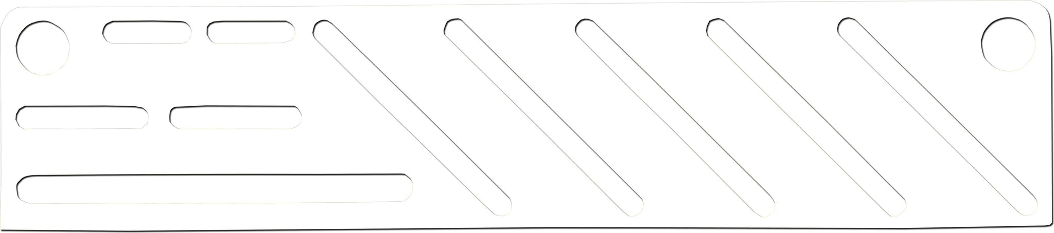 Omcan - White Plastic Insert For Small Stainless Steel Knife Rack, 10/cs - 12936