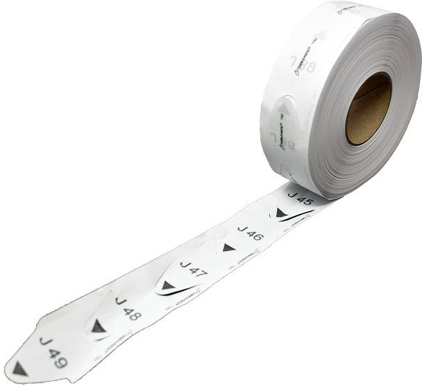 Omcan - White T80 TM Tickets, Pack of 5 - 45300