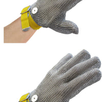 Omcan - XXS Mesh Gloves with Yellow Strap - 13562