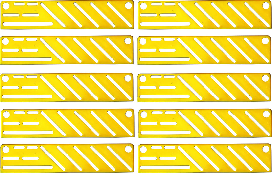 Omcan - Yellow Plastic Insert For Small Stainless Steel Knife Rack, Pack of 10 - 12938