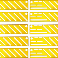 Omcan - Yellow Plastic Insert For Small Stainless Steel Knife Rack, Pack of 10 - 12938