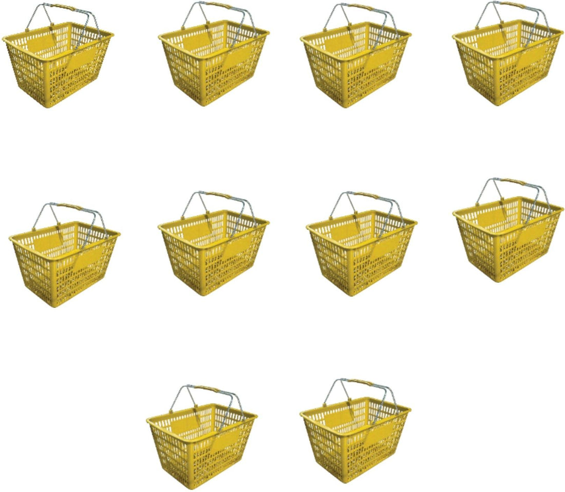 Omcan - Yellow Shopping Basket, Pack of 10 - 13027