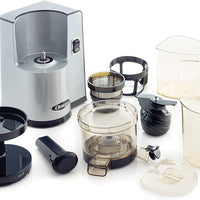 Omega - 150 Watts Silver Vertical Square Low-Speed Masticating Juicer - VSJ843QS