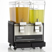 Omega - Black/Stainless Steel Fresh Drink Dispenser with Double Chamber and 3-Gallon Bowl - OSD20