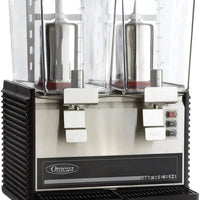 Omega - Black/Stainless Steel Fresh Drink Dispenser with Double Chamber and 3-Gallon Bowl - OSD20