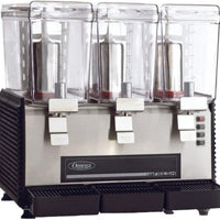 Omega - Black/Stainless Steel Fresh Drink Dispenser with Triple Chamber and 3-Gallon Bowl - OSD30