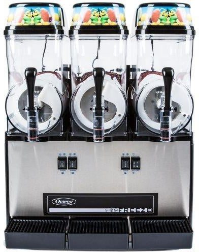 Omega - Black/Stainless Steel Frozen Granita Machine with Chamber and 3-Gallon Bowl - OFS30