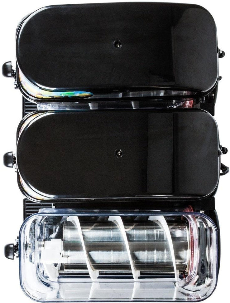 Omega - Black/Stainless Steel Frozen Granita Machine with Chamber and 3-Gallon Bowl - OFS30