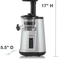 Omega - Silver 365 Vertical Cold Press Masticating Juicer - JC3000SV13