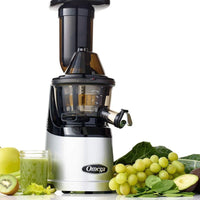 Omega - Silver MegaMouth Vertical Low-Speed Masticating Juicer - MMV700S