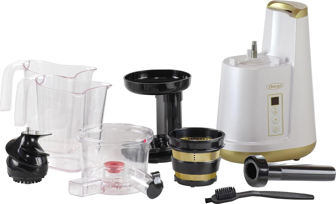 Omega - White 365 Vertical Cold Press Masticating Juicer - JC3000WH13