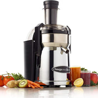 Omega - Wide Mouth Heavy-Duty Commercial Chrome Black Centrifugal Juicer - MMC500C