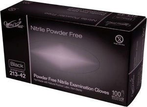 Omni International - OmniTrust #213 Series Medium Black Nitrile Powder Free Examination Glove, 10x100/Box - 213-42