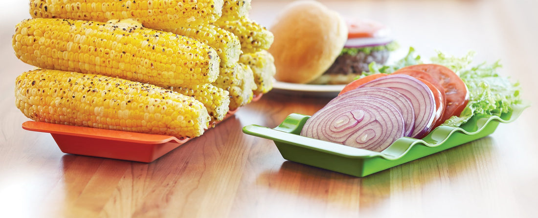 Outset - Citrus Green Corn Stacker/Condiment Tray - 76343