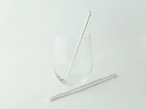 Packnwood - 7.75" White Wrapped Paper Straw, 3000/Cs - 210CHP19WHW
