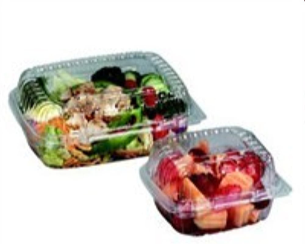 Pactiv Evergreen - 10" Plastic Clear Reynolds Reflections Hinged Container, 200/Cs - 2630 (Special Order Item)