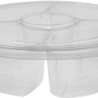 Pactiv Evergreen - 10.25" Plastic 4 Compartment Platter, 72/Cs - YYPP0531
