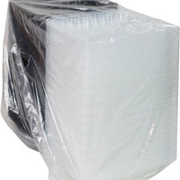 Pactiv Evergreen - 10.5 x 9.5 x 3.1" Black/Clear Vented Dual Color 3-Compartment PP Hinged Lid Container with 3-Compartment Lid, 132 Count - DC109330B00