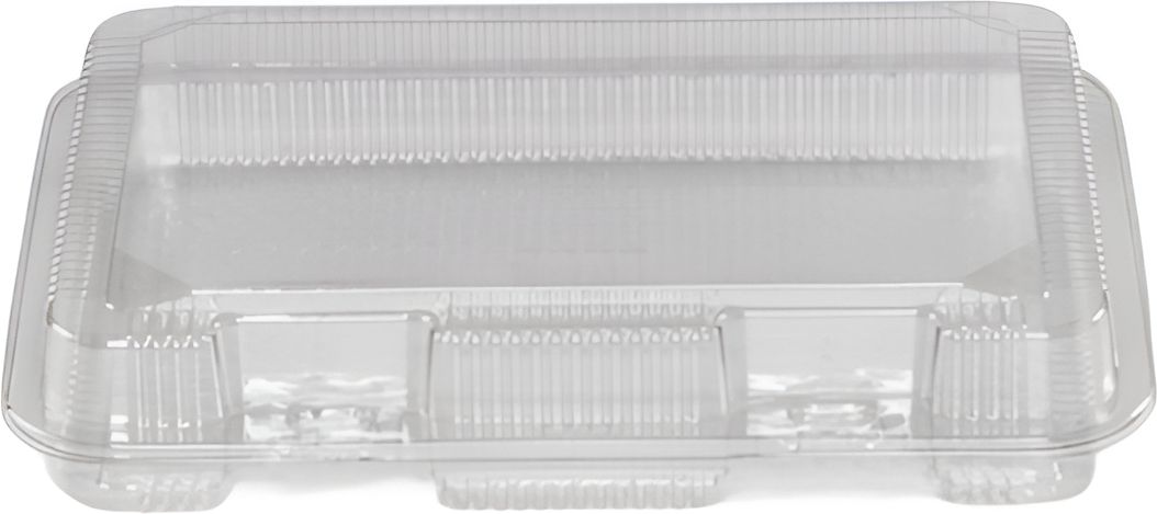 Pactiv Evergreen - 11 x 8 x 1.5" General Hinged Bakery Container with Button, 250/Cs - TV0250P (Special Order Item)