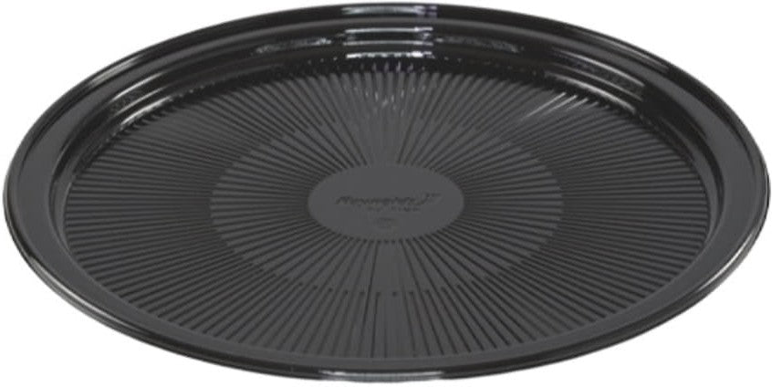 Pactiv Evergreen - 12" Mystique Black Flat Tray, 50/Cs - YTV7004P