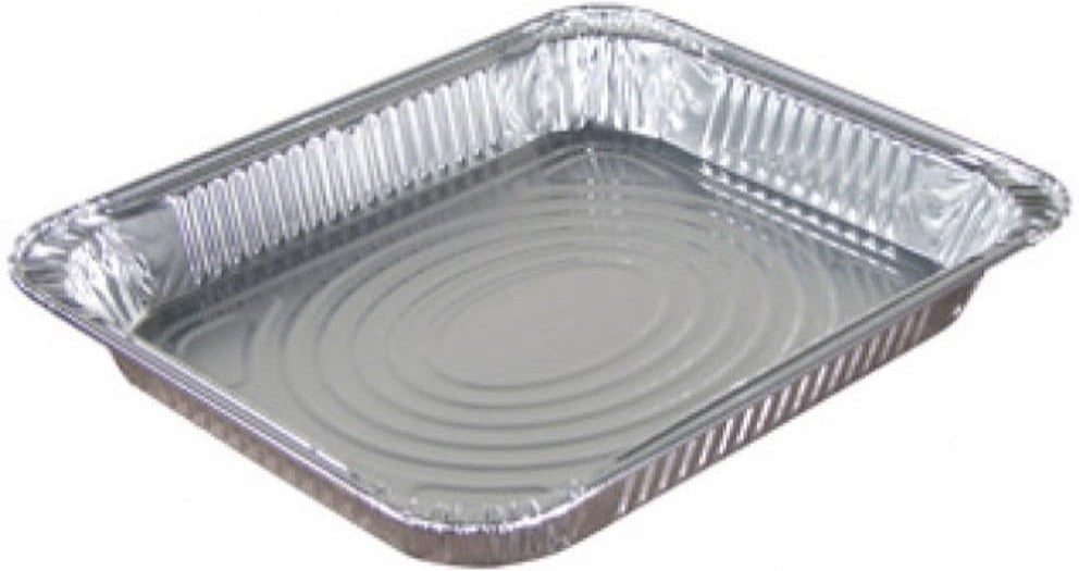 Pactiv Evergreen - 1/2 Steam Lasagna Bake Pan/Shallow Foil Containers, 100/Cs - 70376