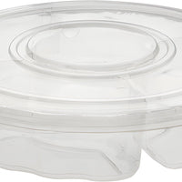 Pactiv Evergreen - 13" Plastic 4 Compartment Platter, Pack of 60 - YPP2533