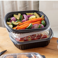 Pactiv Evergreen - 16 Oz Black Rectangle Takeout Container Base Medium Microwavable, Pack of 252 - 0CN846160000