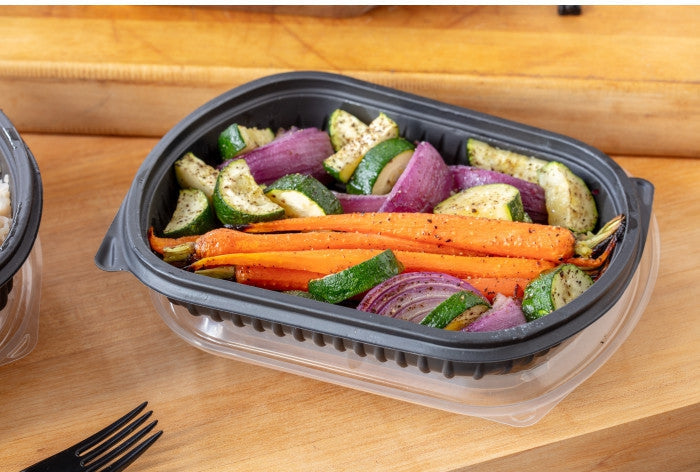 Pactiv Evergreen - 16 Oz Black Rectangle Takeout Container Base Medium Microwavable, Pack of 252 - 0CN846160000