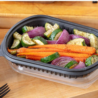 Pactiv Evergreen - 16 Oz Black Rectangle Takeout Container Base Medium Microwavable, Pack of 252 - 0CN846160000